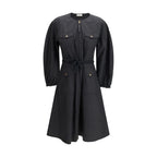 Black Cotton Casual Dress