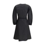 Black Cotton Casual Dress
