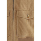 Beige Lamb Ovis Aries Aries Sleveless Jacket