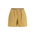 Beige Cotton Bermuda Shorts