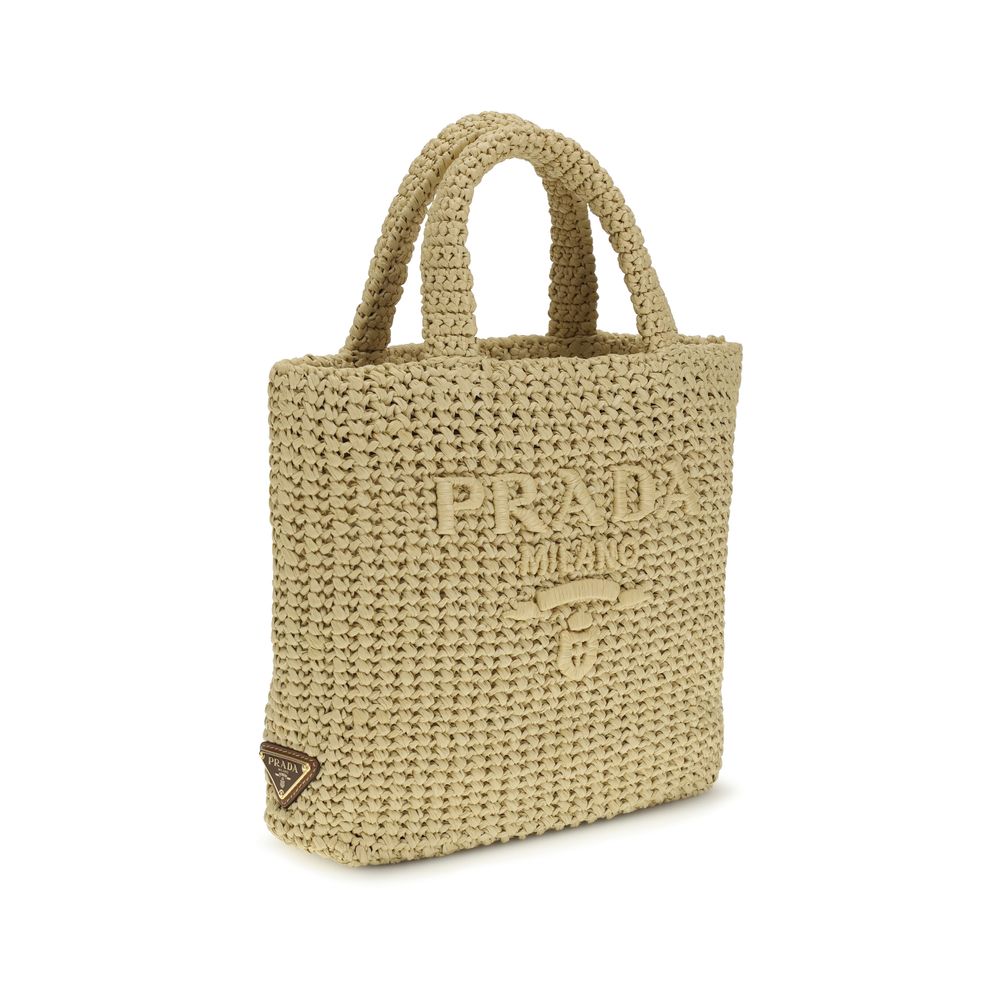 Beige Viscose Handbag