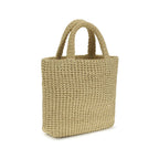 Beige Viscose Handbag