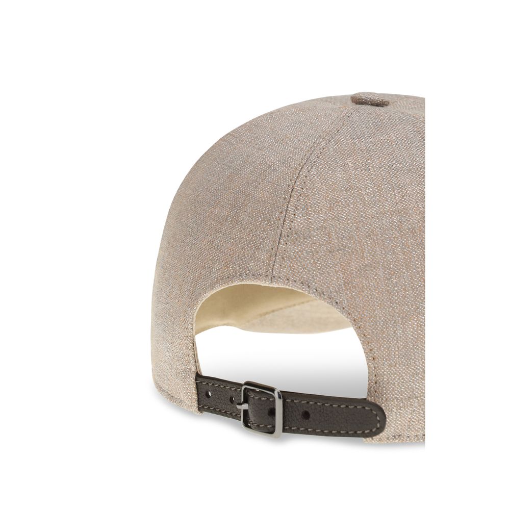 Beige Linen Cap (Baseball Hat)