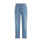 Blue Cotton Relaxed Fit Jeans