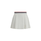 White Cotton Mini Skirt