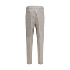 Beige Linen Casual Pants