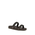 Brown Calf Leather Bos Taurus Flat Sandals