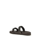 Brown Calf Leather Bos Taurus Flat Sandals