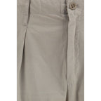 Beige Cotton Cargo Pants