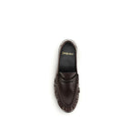 Brown Calf Leather Bos Taurus Slip-On Loafers