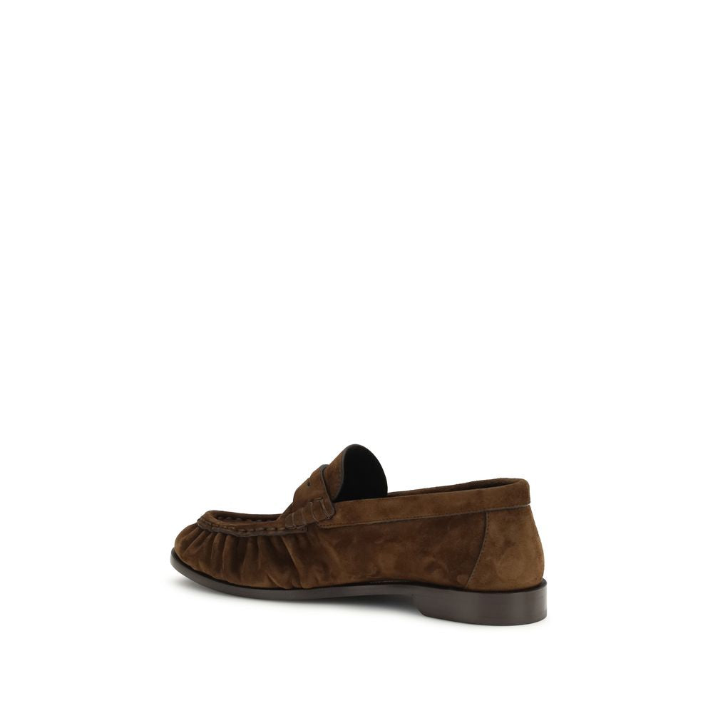 Brown Calf Leather Bos Taurus Slip-On Loafers