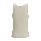 Beige Cotton Tank Tops