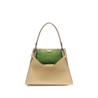 Beige Calf Leather Bos Taurus Shoulder Bag