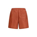 Orange Polyester Shorts