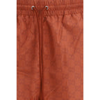 Orange Polyester Shorts