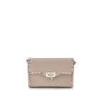Beige Calf Leather Bos Taurus Shoulder Bag