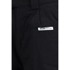 Black Cotton Bermuda Shorts