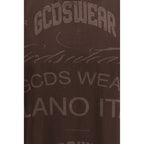 Brown Cotton Sleeveles T-Shirt