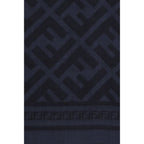 Blue Fleece Wool Scarf