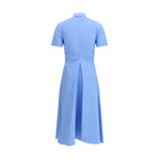 Blue Cotton Casual Dress