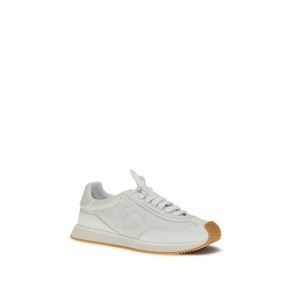 White Calf Leather Bos Taurus Athletic Sneakers