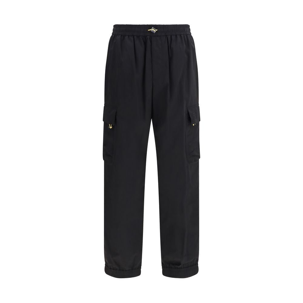 Black Polyamide Cargo Pants