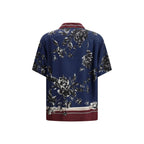 Blue Silk Pattern Shirt
