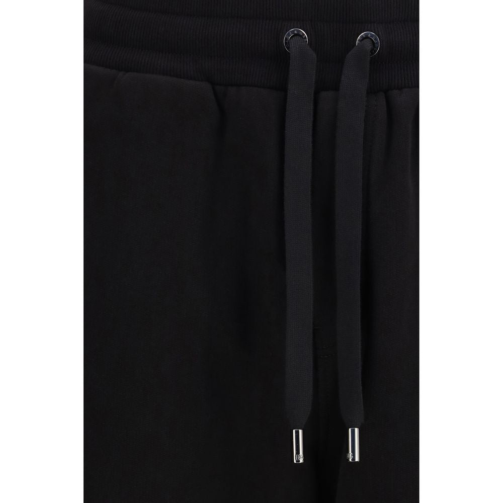 Black Cotton Casual Pants