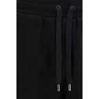 Black Cotton Casual Pants