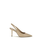 Beige Calf Leather Bos Taurus High Heel Pumps