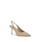 Beige Calf Leather Bos Taurus High Heel Pumps