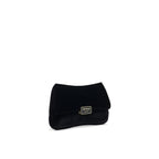 Black Polyester Clutch Bag