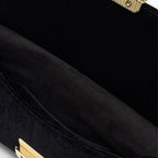 Black Polyester Clutch Bag