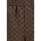 Brown Linen Bermuda Shorts