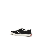 Black Cotton Low Top Sneakers