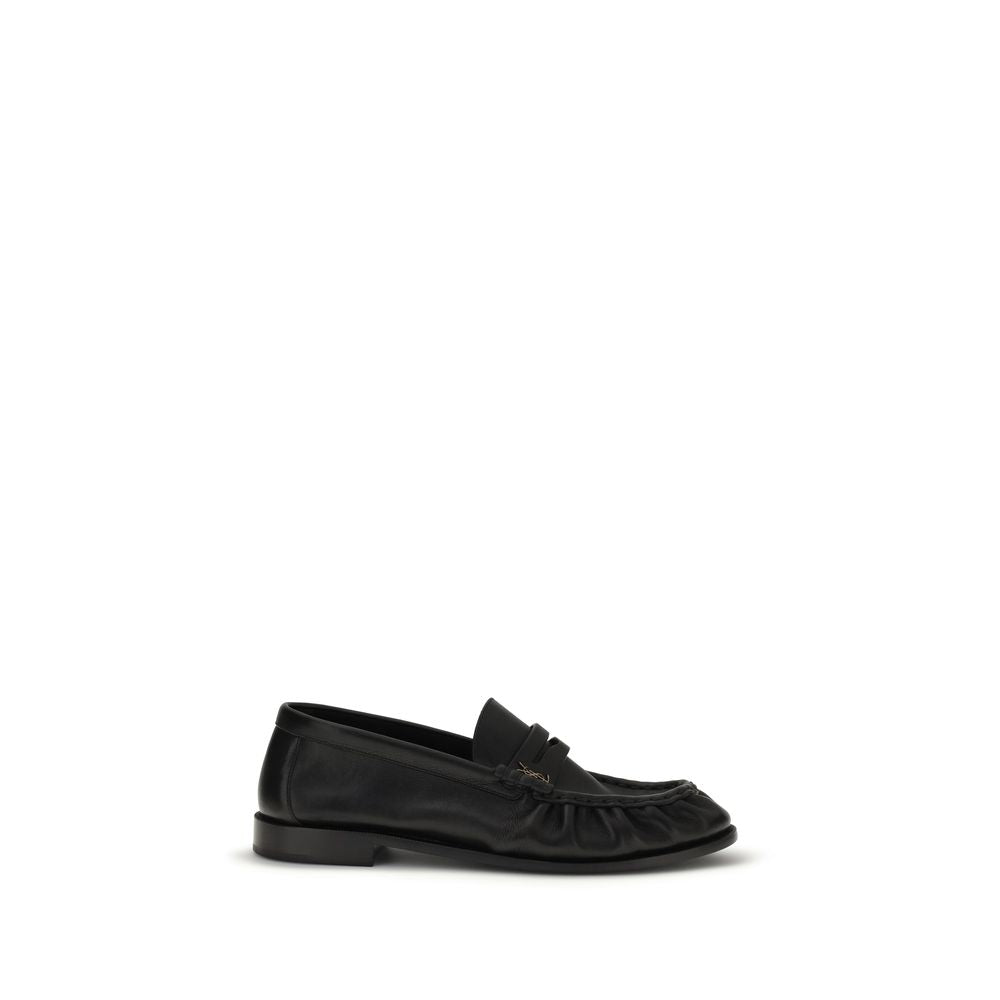 Black Calf Leather Bos Taurus Slip-On Loafers