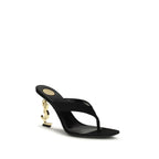 Black Silk Sandals