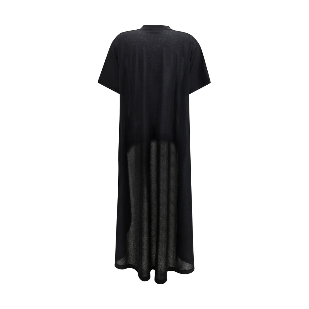 Black Cotton Casual Dress