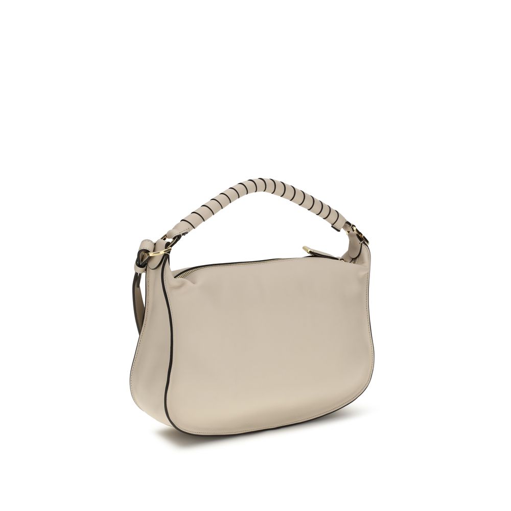 Beige Calf Leather Bos Taurus Shoulder Bag