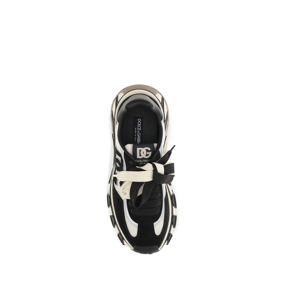 Black Elastane Athletic Sneakers