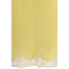 Bicolor Silk Midi Skirt