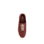 Bordeaux Calf Leather Bos Taurus Low Top Sneakers