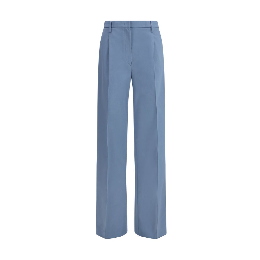 Blue Cotton Chino Pants