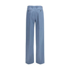 Blue Cotton Chino Pants