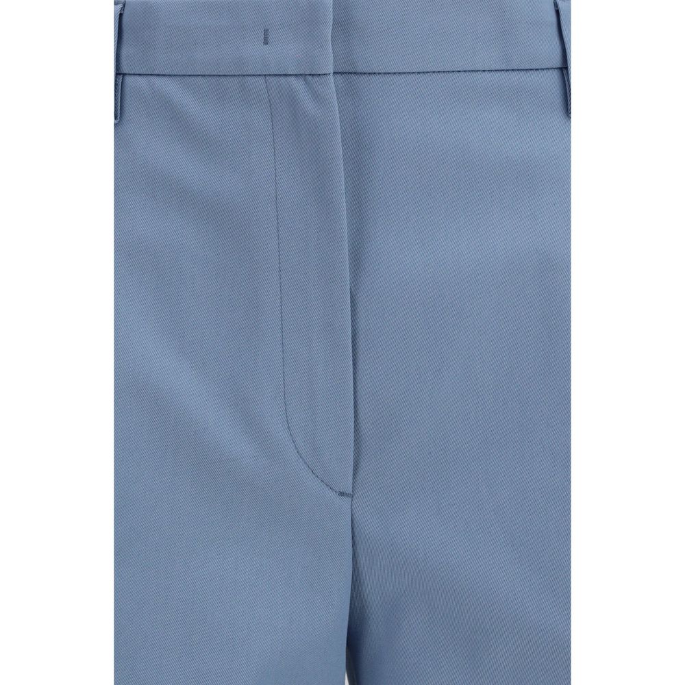 Blue Cotton Chino Pants