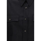Black Cotton Shortsleeve Shirt