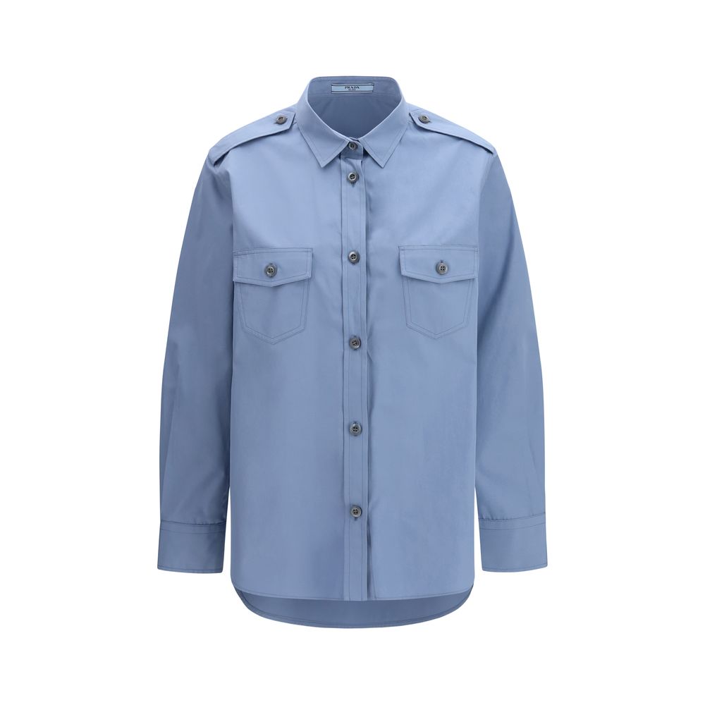 Blue Cotton Dress Shirt