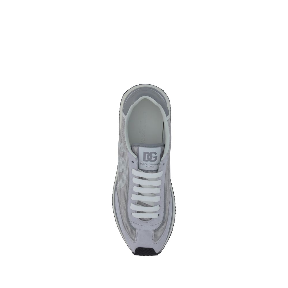 Gray Fabric Athletic Sneakers