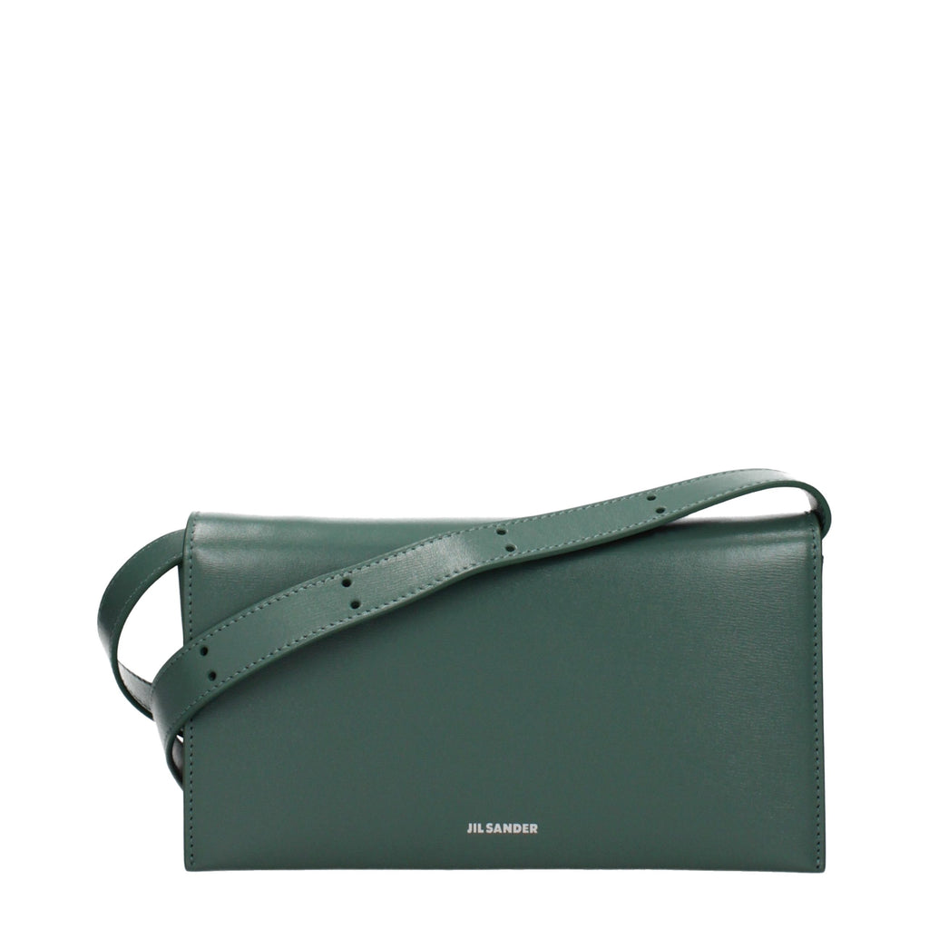 Green Leather Clutch Bag