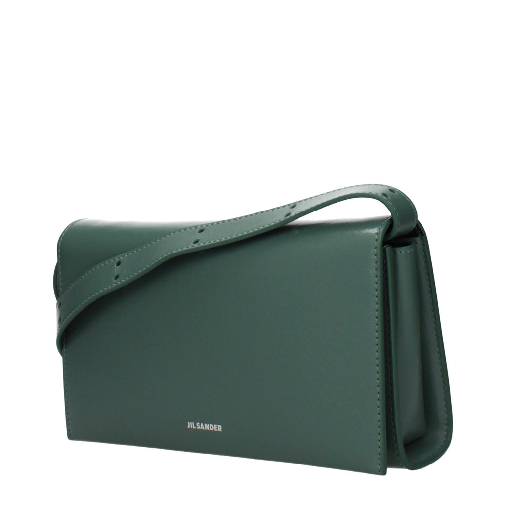 Green Leather Clutch Bag